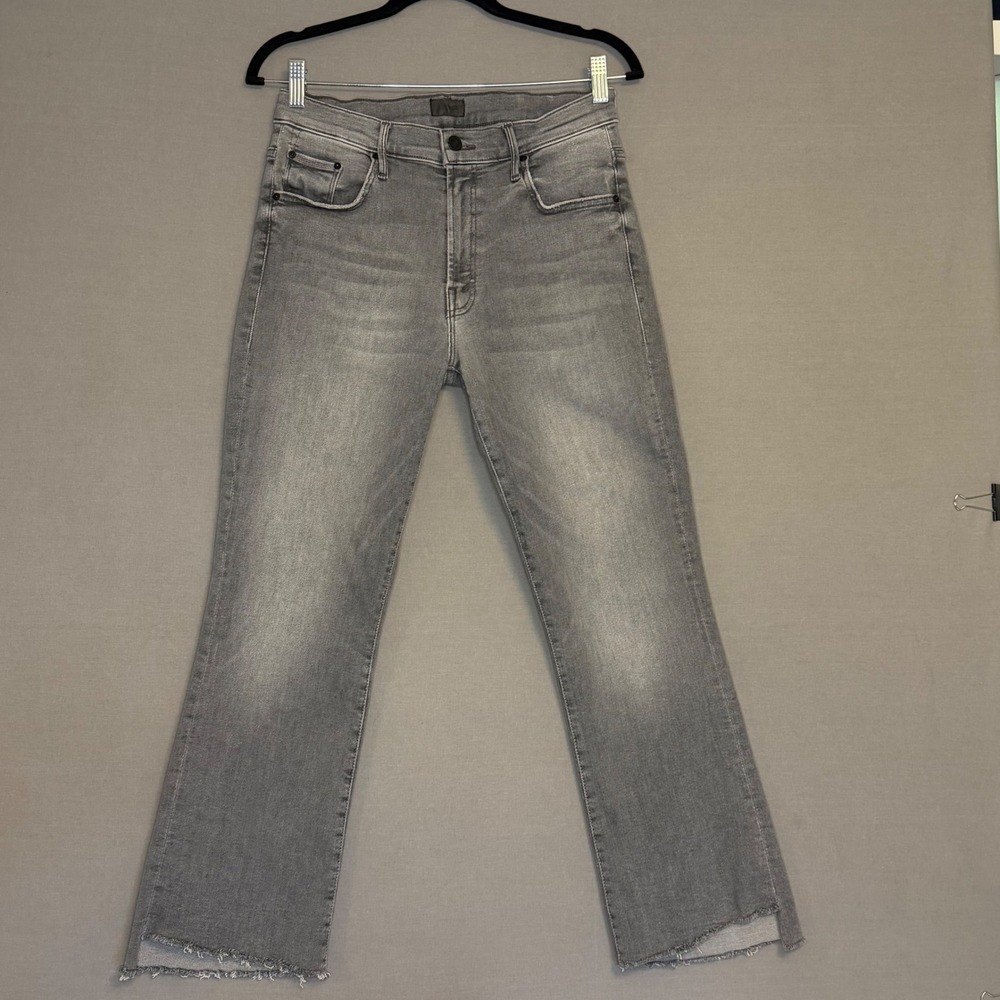 MOTHER Gray Ankle Crop Jeans